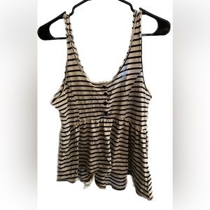 Striped flair tank top